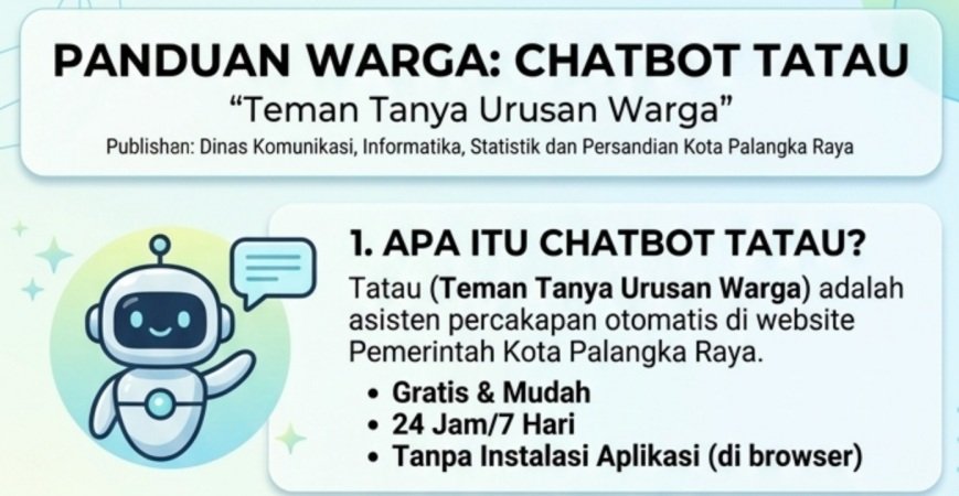 Tatau, Teman Tanya Urusan Warga Palangka Raya: Kini Cari Informasi Pemerintah Bisa Lewat Chatbot